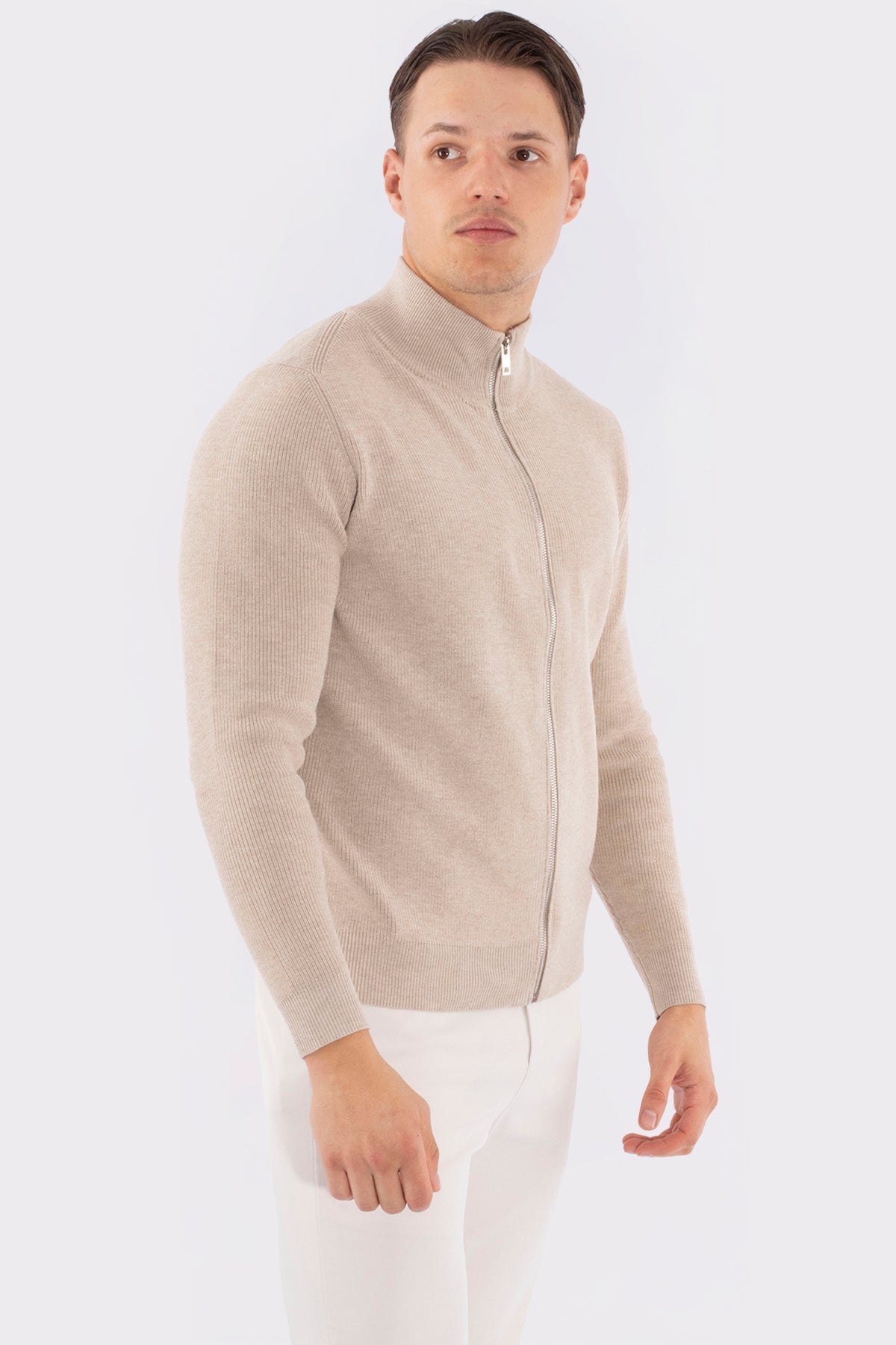 THE VALERIO FULL ZIP SWEATER - Vibes Fashion