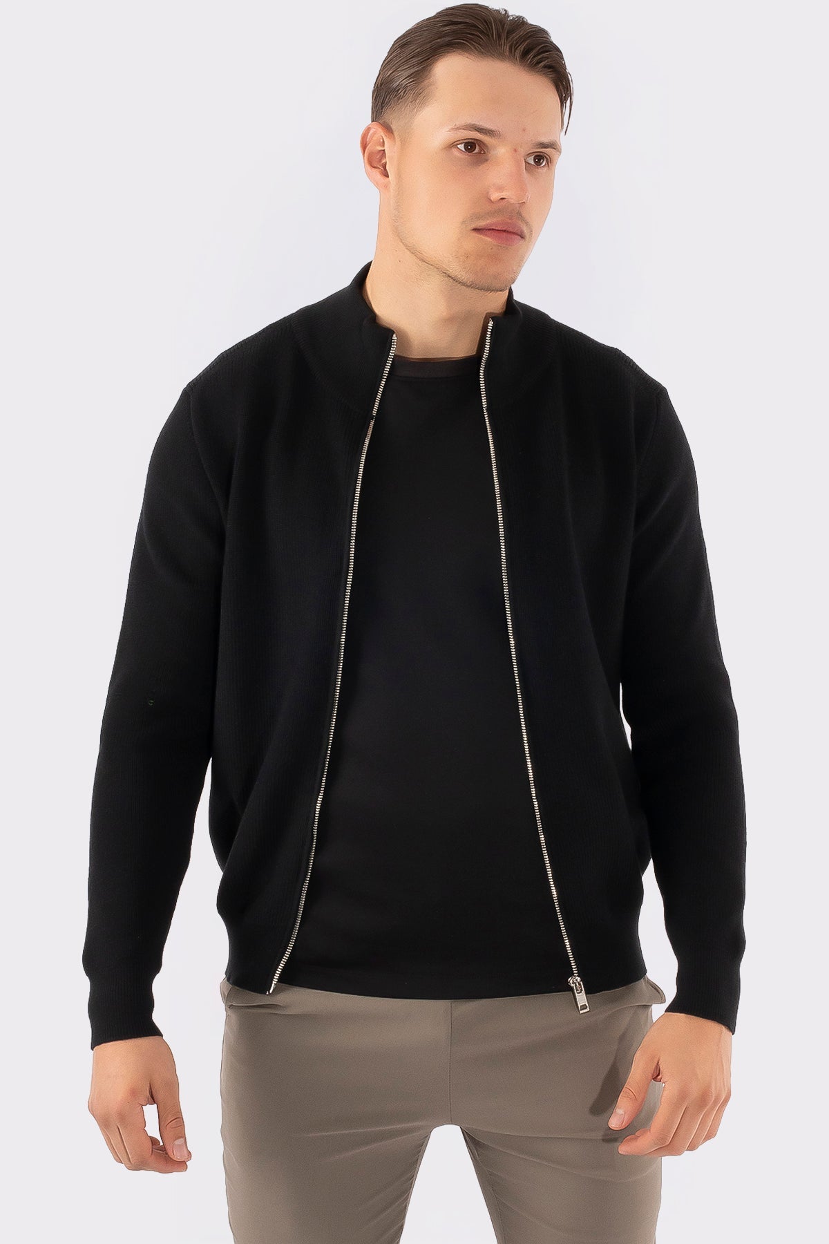 THE VALERIO FULL ZIP SWEATER - Vibes Fashion