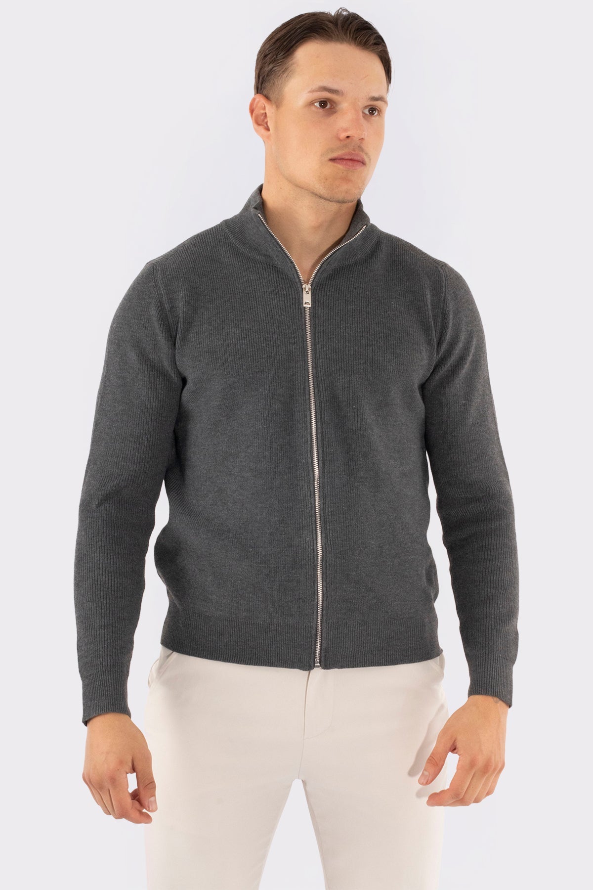 THE VALERIO FULL ZIP SWEATER - Vibes Fashion