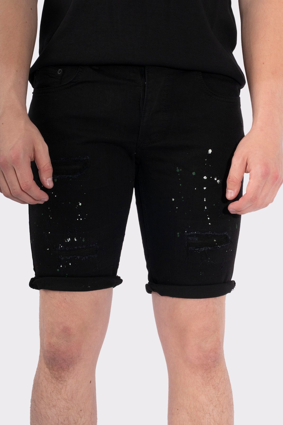 VIBES ICON STRETCH SHORT JEANS - Vibes Fashion