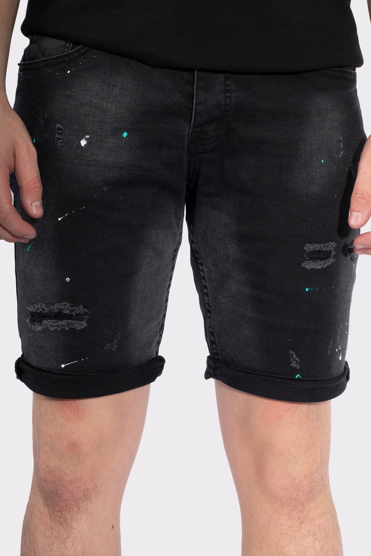 VIBES ICON STRETCH SHORT JEANS - Vibes Fashion