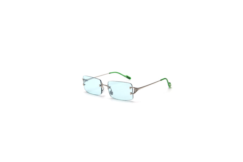 The frameless glasses 'Picallo' zilvergroen zonder rand - Herenkleding Vibes Fashion