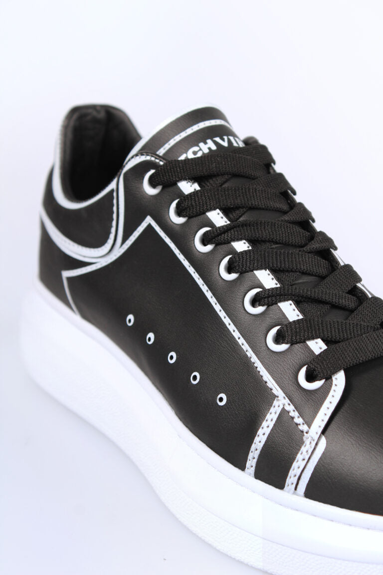 'Dutchvibes' Sneakers voor Heren - Striped met Zachte Witte Zool - Herenkleding Vibes Fashion (6850676654163)