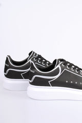 'Dutchvibes' Sneakers voor Heren - Striped met Zachte Witte Zool - Herenkleding Vibes Fashion (6850676654163)