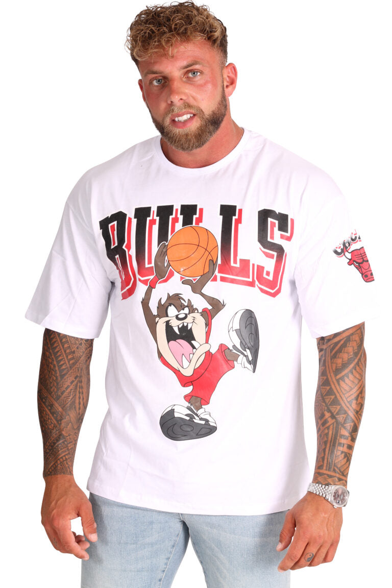 Heren T-shirt 'The Bulls' Loose Fit Oversized - Herenkleding Vibes Fashion