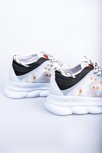 'White Gold' Herensneakers met Gouden Accenten en Witte Comfortabele Zool - Herenkleding Vibes Fashion (6840026464339)