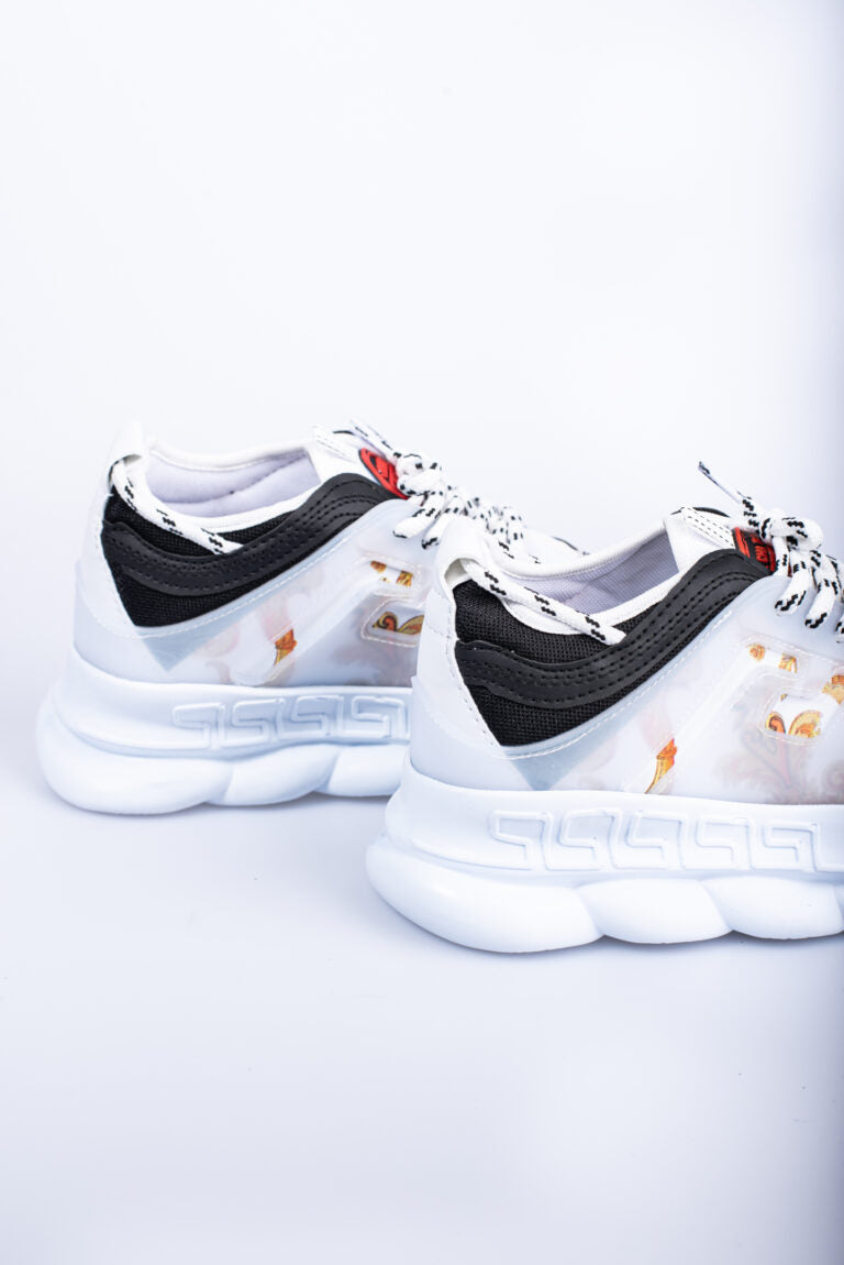 'White Gold' Herensneakers met Gouden Accenten en Witte Comfortabele Zool - Herenkleding Vibes Fashion (6840026464339)