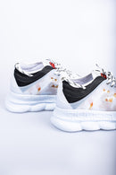 'White Gold' Herensneakers met Gouden Accenten en Witte Comfortabele Zool - Herenkleding Vibes Fashion (6840026464339)