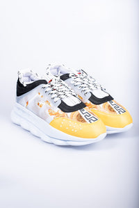 'White Gold' Herensneakers met Gouden Accenten en Witte Comfortabele Zool - Herenkleding Vibes Fashion (6840026464339)