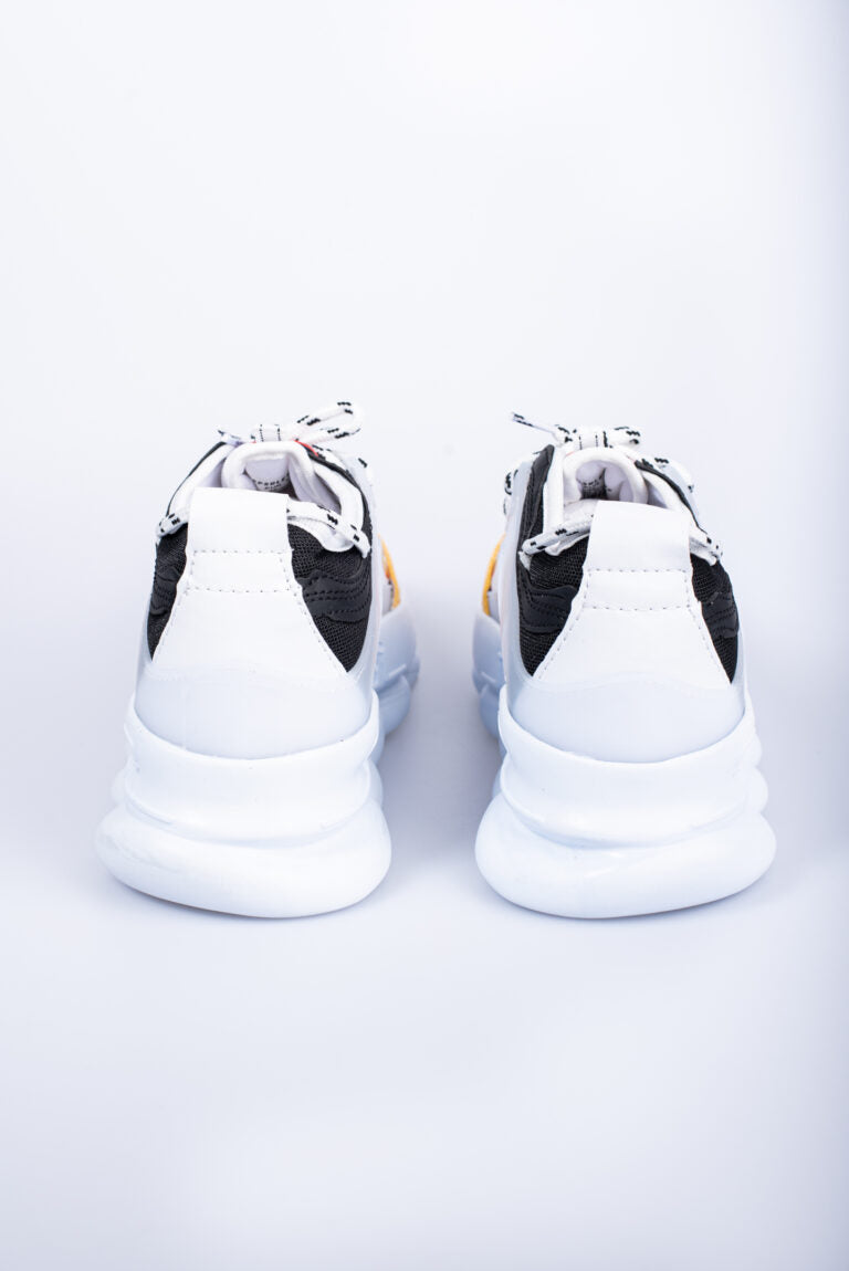 'White Gold' Herensneakers met Gouden Accenten en Witte Comfortabele Zool - Herenkleding Vibes Fashion (6840026464339)