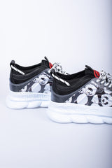 Stijlvolle 'Panda' herensneakers - zwart-wit patroon met witte zool - Herenkleding Vibes Fashion (6840028627027)
