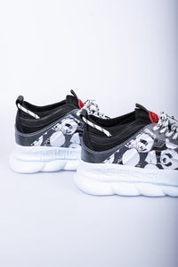 Stijlvolle 'Panda' herensneakers - zwart-wit patroon met witte zool - Herenkleding Vibes Fashion (6840028627027)