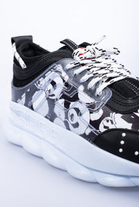 Stijlvolle 'Panda' herensneakers - zwart-wit patroon met witte zool - Herenkleding Vibes Fashion (6840028627027)