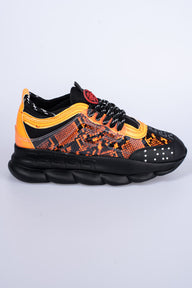 THE ORANGE SNEAKERS - MET CROCO LOOK & HOGE ZOOL - Herenkleding Vibes Fashion (6840025153619)