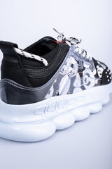 Stijlvolle 'Panda' herensneakers - zwart-wit patroon met witte zool - Herenkleding Vibes Fashion (6840028627027)