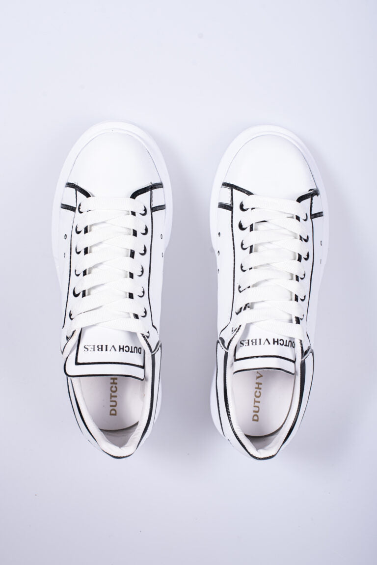 'Dutchvibes' Sneakers voor Heren - Striped met Zachte Witte Zool - Herenkleding Vibes Fashion (6850676654163)