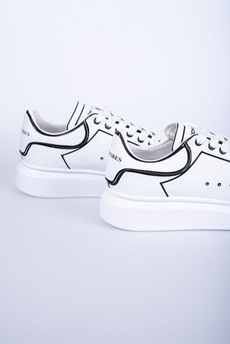 'Dutchvibes' Sneakers voor Heren - Striped met Zachte Witte Zool - Herenkleding Vibes Fashion (6850676654163)