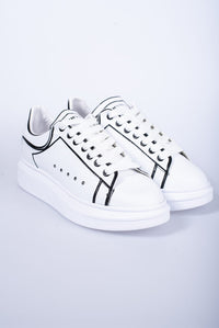 'Dutchvibes' Sneakers voor Heren - Striped met Zachte Witte Zool - Herenkleding Vibes Fashion (6850676654163)