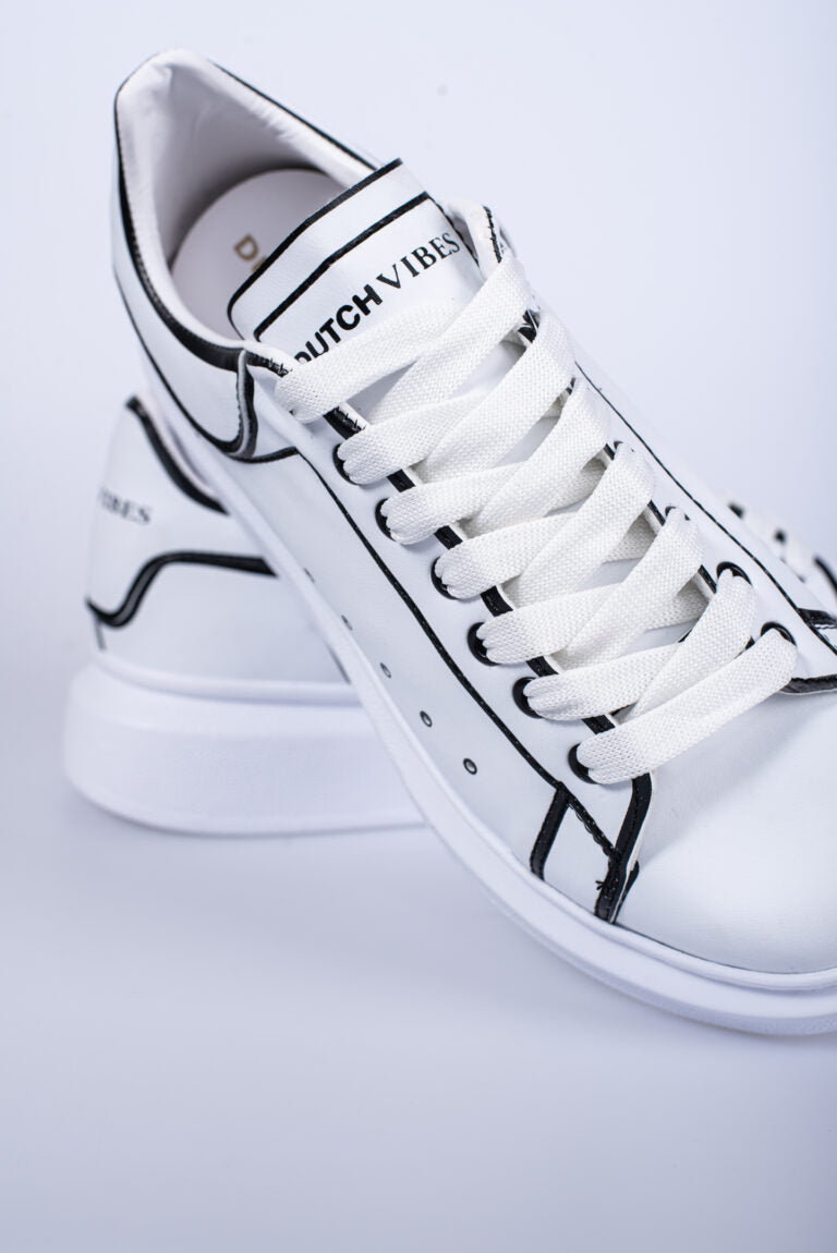 'Dutchvibes' Sneakers voor Heren - Striped met Zachte Witte Zool - Herenkleding Vibes Fashion (6850676654163)