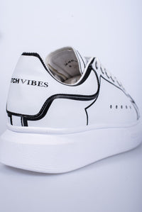 'Dutchvibes' Sneakers voor Heren - Striped met Zachte Witte Zool - Herenkleding Vibes Fashion (6850676654163)