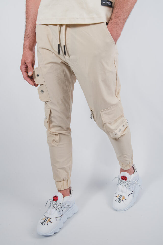 Milano Jogger Cargopants voor Heren met Elastisch Onderkant en Zakken - Herenkleding Vibes Fashion