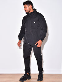 2-Delig Cargo Pak Heren ´the Stuttgart´ met Capuchon en Borstzakken - Herenkleding Vibes Fashion (6920382447699)