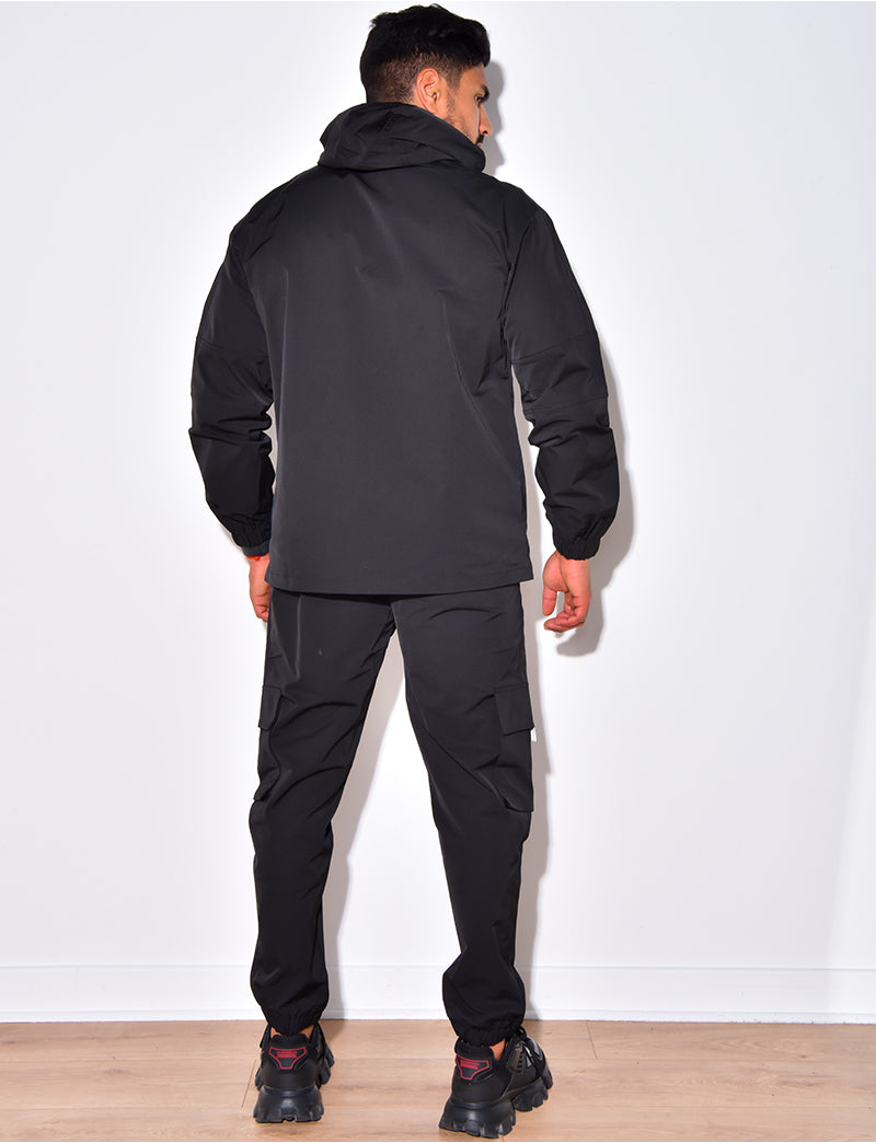 2-Delig Cargo Pak Heren ´the Stuttgart´ met Capuchon en Borstzakken - Herenkleding Vibes Fashion (6920382447699)