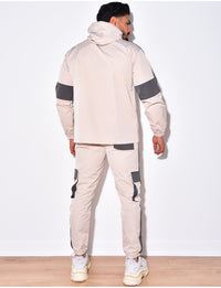 2-Delig Cargo Pak Heren ´the Stuttgart´ met Capuchon en Borstzakken - Herenkleding Vibes Fashion (6920382447699)