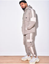 2-Delig Cargo Pak Heren ´the Stuttgart´ met Capuchon en Borstzakken - Herenkleding Vibes Fashion (6920382447699)