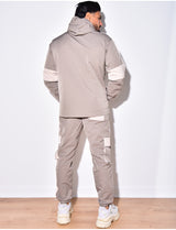 2-Delig Cargo Pak Heren ´the Stuttgart´ met Capuchon en Borstzakken - Herenkleding Vibes Fashion (6920382447699)