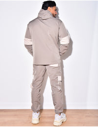 2-Delig Cargo Pak Heren ´the Stuttgart´ met Capuchon en Borstzakken - Herenkleding Vibes Fashion (6920382447699)