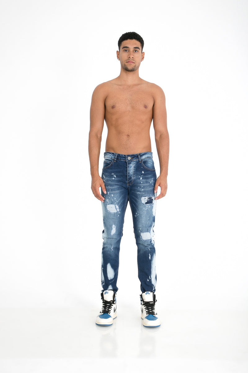 Zanzi- Flared Jeans Zipped Stretch Denim