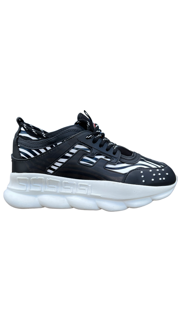 Zebra Print Sneakers voor Heren met Hoge Grip Zool - Herenkleding Vibes Fashion