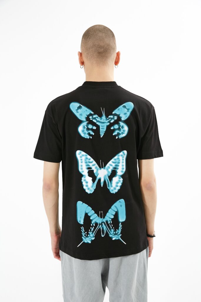 Heren oversized t shirt butterfly loose-fit - Herenkleding Vibes Fashion