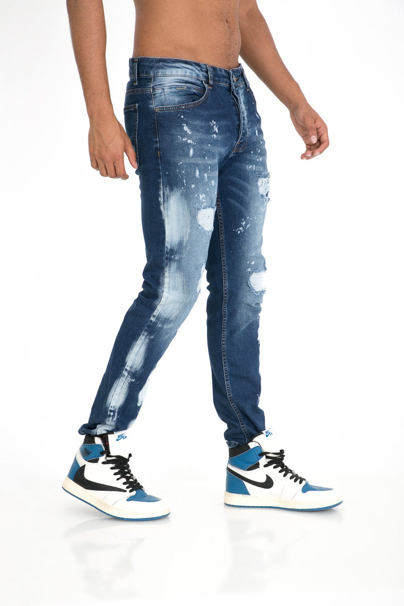 Zanzi- Flared Jeans Zipped Stretch Denim