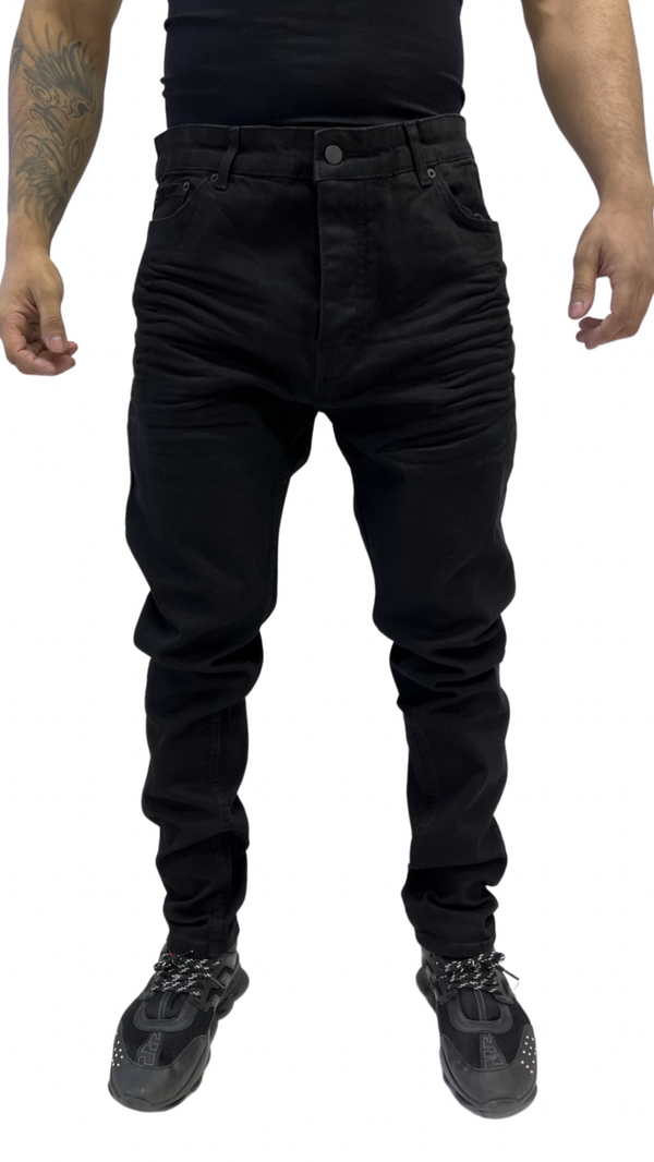De Dutchvibes All Black Jeans - Complete Zwarte Spijkerbroek Plus Zise - Herenkleding Vibes Fashion