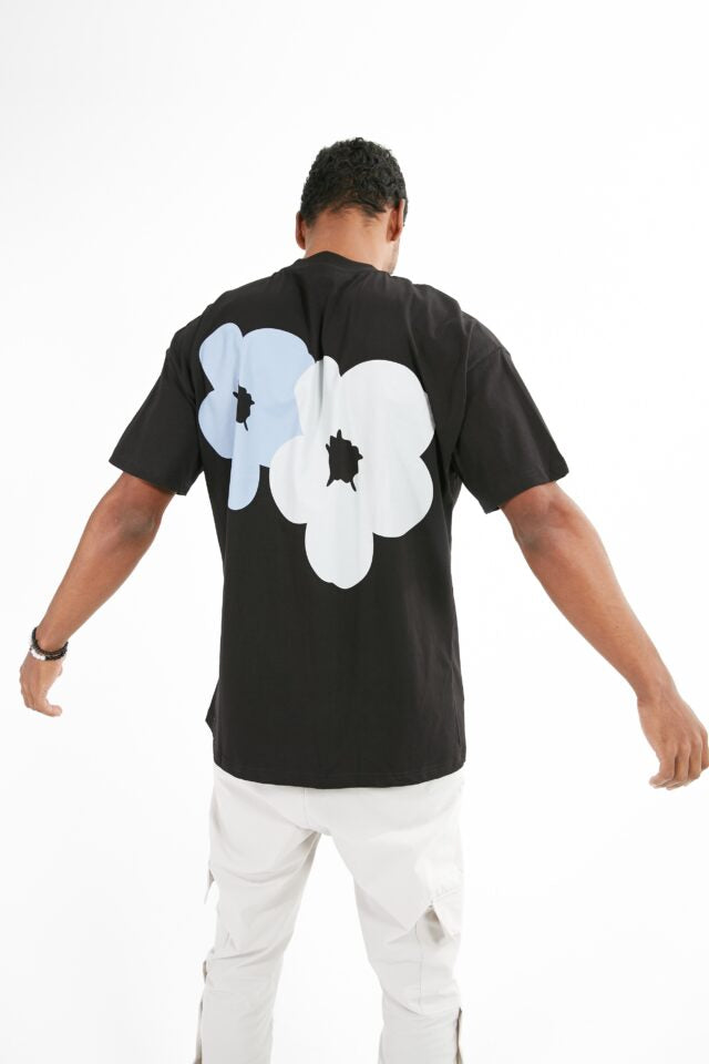 T shirt heren 'Flowers' loose fit oversized - Herenkleding Vibes Fashion