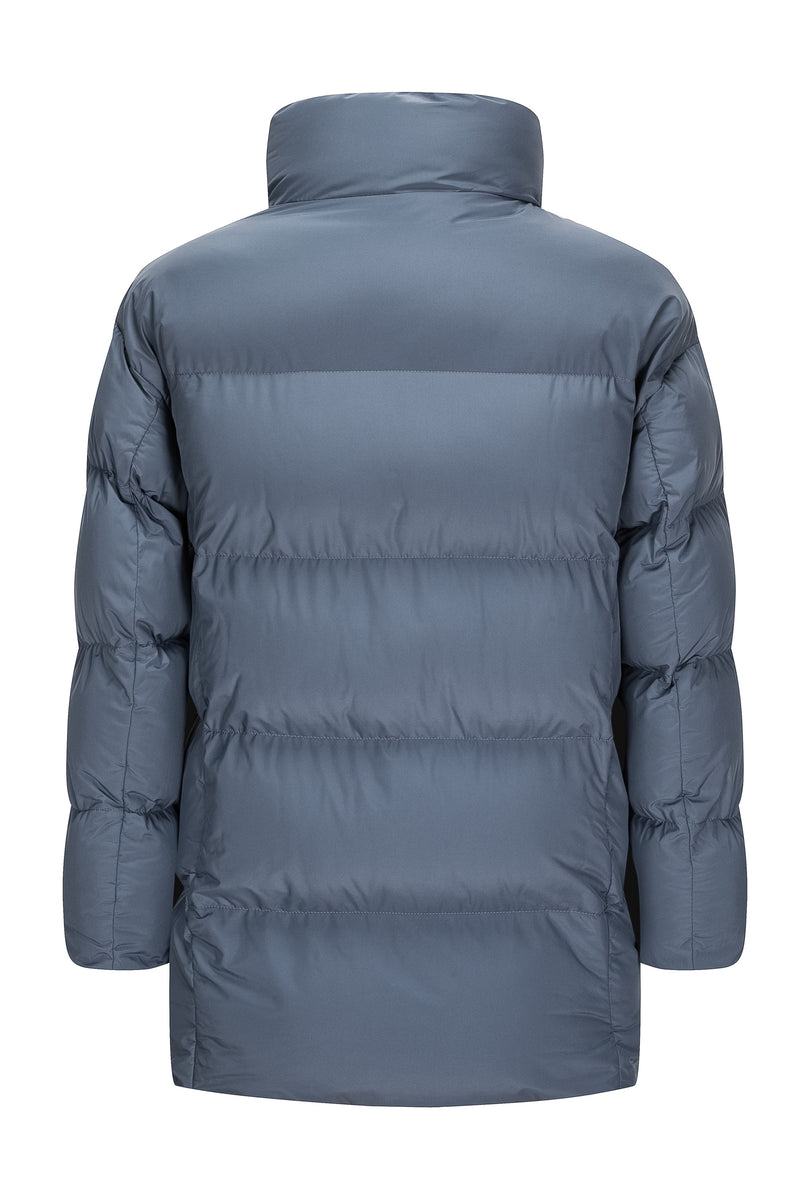 Jas heren 'the Helsinki' puffer jacket half lang met hoge kraag - Herenkleding Vibes Fashion