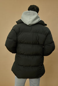 Jas heren 'the Helsinki' puffer jacket half lang met hoge kraag - Herenkleding Vibes Fashion (6870732603475)