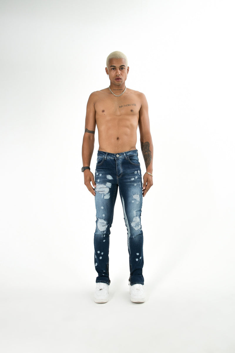 The Mi Konos - Flared Jeans Zipped Stretch Denim - Herenkleding Vibes Fashion
