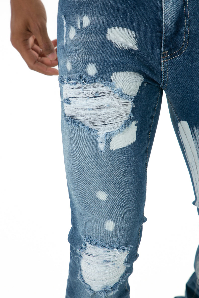 The Mi Konos - Flared Jeans Zipped Stretch Denim - Herenkleding Vibes Fashion