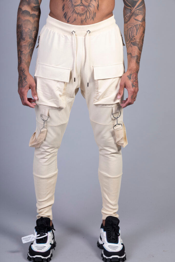 Skinny Fit Cargo Pants Broek 'the Carry' met Vetersluiting - Herenkleding Vibes Fashion