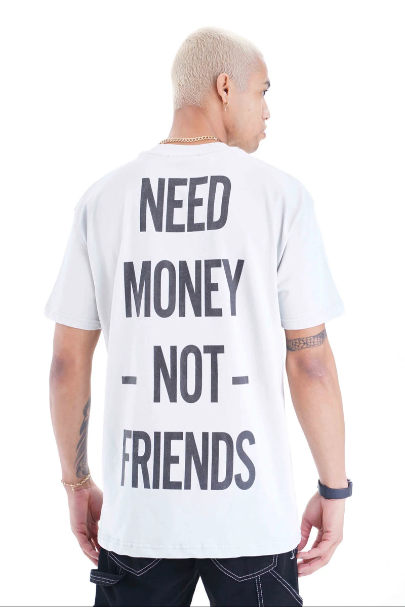 Loose fit t shirt 'Need Money Not Friends' oversized shirt