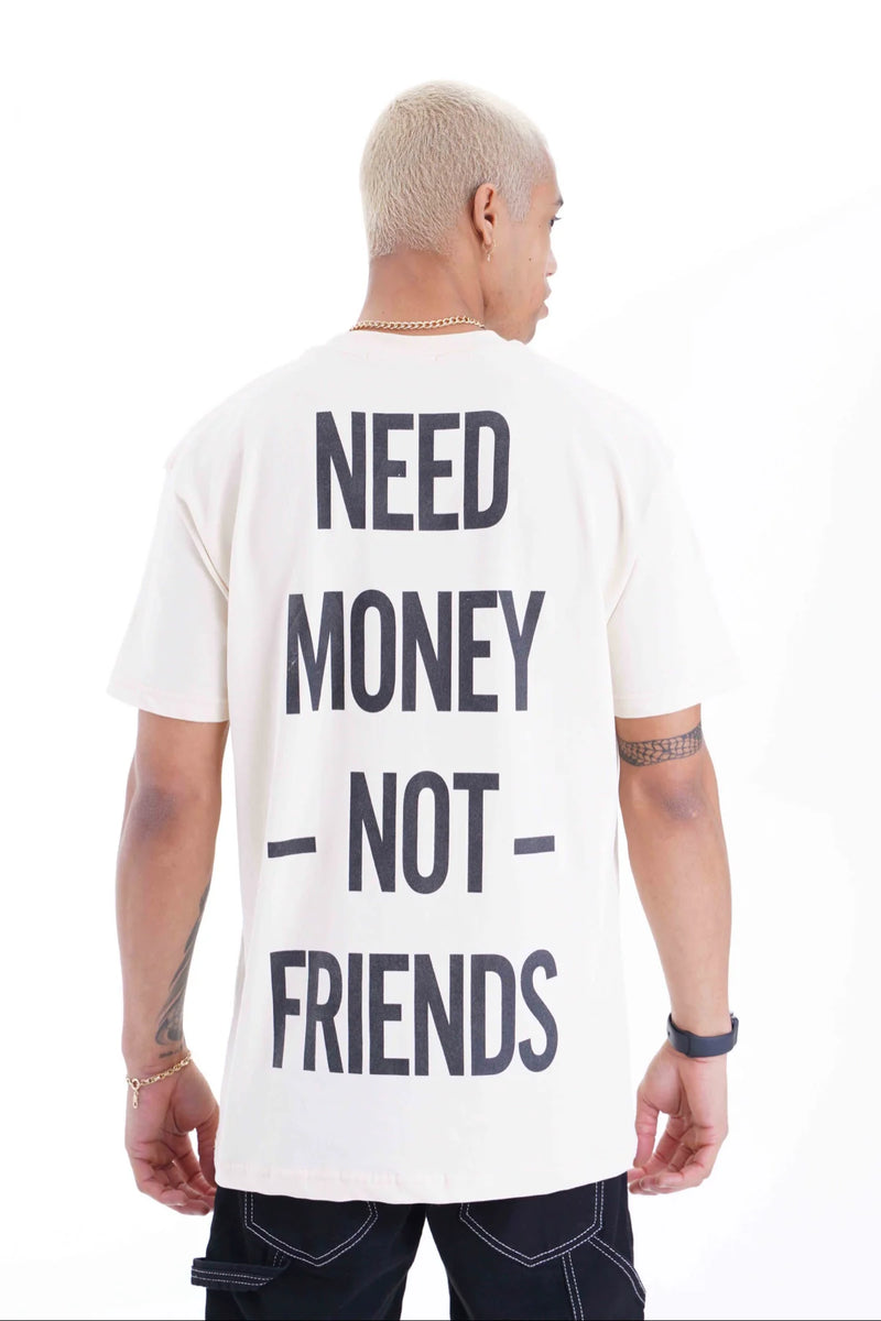 Loose fit t shirt 'Need Money Not Friends' oversized shirt
